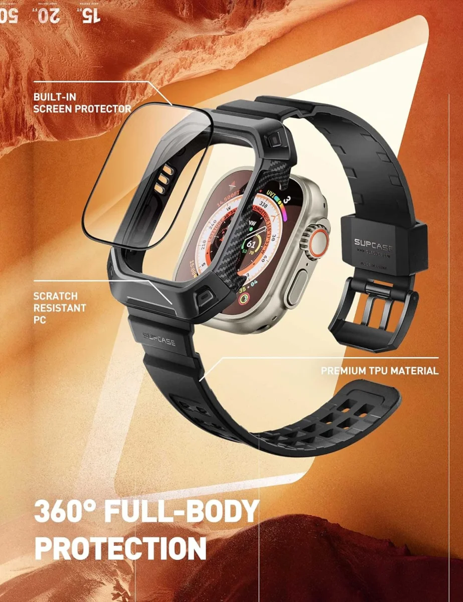 SUPCASE UB Pro - Apple Watch Ultra / Ultra 2 Bandje met Screen Protector afbeelding 2