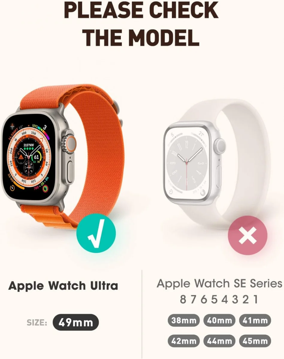 SUPCASE UB Pro - Apple Watch Ultra / Ultra 2 Bandje met Screen Protector afbeelding 3
