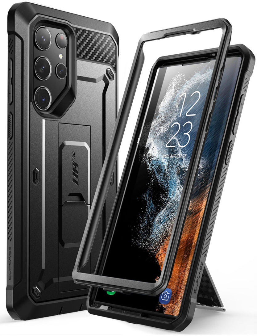 SUPCASE UB Pro Samsung S23 Ultra Hoesje Full Protect Kickstand Zwart afbeelding 2