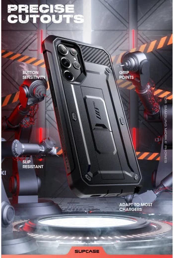 SUPCASE UB Pro Samsung S23 Ultra Hoesje Full Protect Kickstand Zwart afbeelding 7