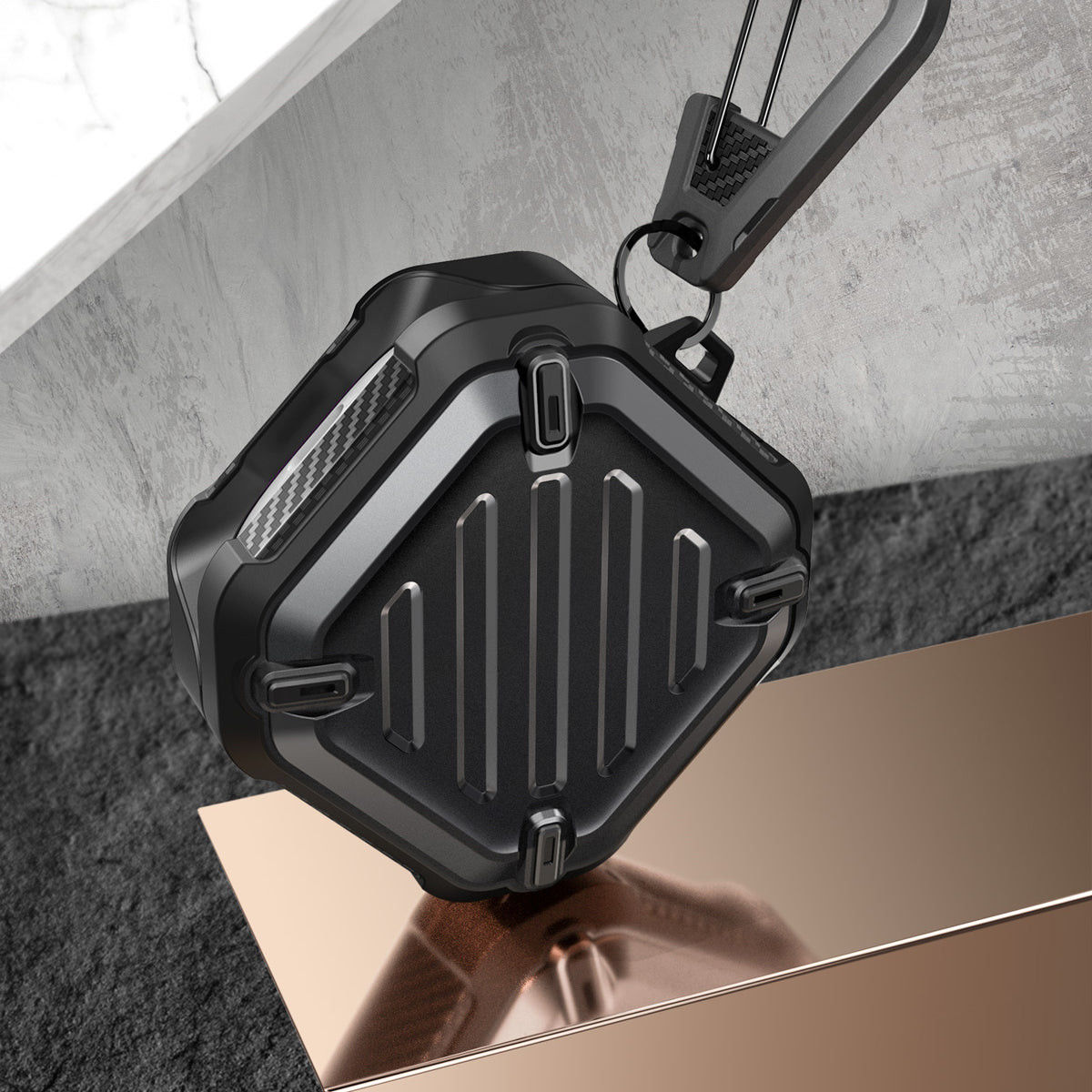SUPCASE UB Pro Samsung Buds Live/Pro/2/2 Pro Hoesje Full Protect Zwart afbeelding 4