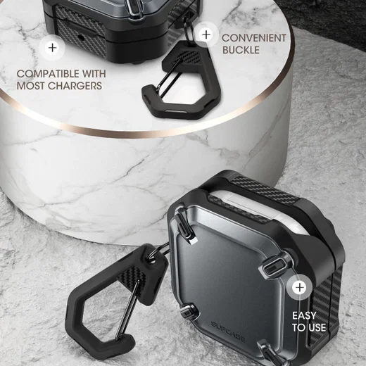 SUPCASE UB Pro Samsung Buds Live/Pro/2/2 Pro Hoesje Full Protect Zwart afbeelding 5