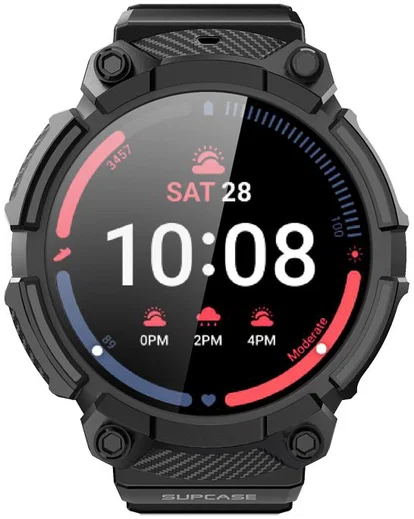 SUPCASE UB Pro - Samsung Galaxy Watch 5 Pro 45MM Hoesje - met Bandje - Zwart afbeelding 2