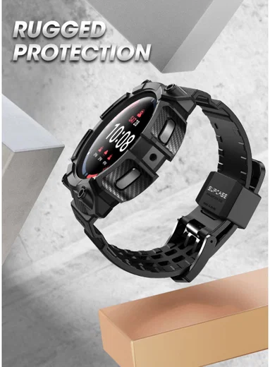 SUPCASE UB Pro - Samsung Galaxy Watch 5 Pro 45MM Hoesje - met Bandje - Zwart afbeelding 4