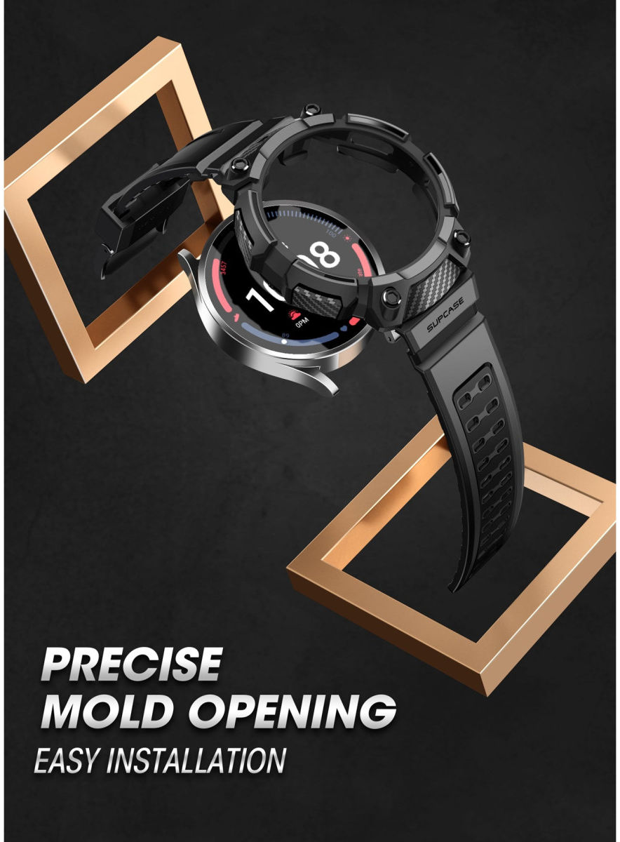 SUPCASE UB Pro - Samsung Galaxy Watch 5 Pro 45MM Hoesje - met Bandje - Zwart afbeelding 5