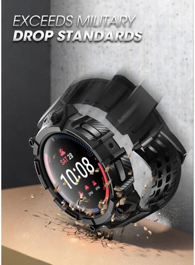 SUPCASE UB Pro - Samsung Galaxy Watch 5 Pro 45MM Hoesje - met Bandje - Zwart afbeelding 6