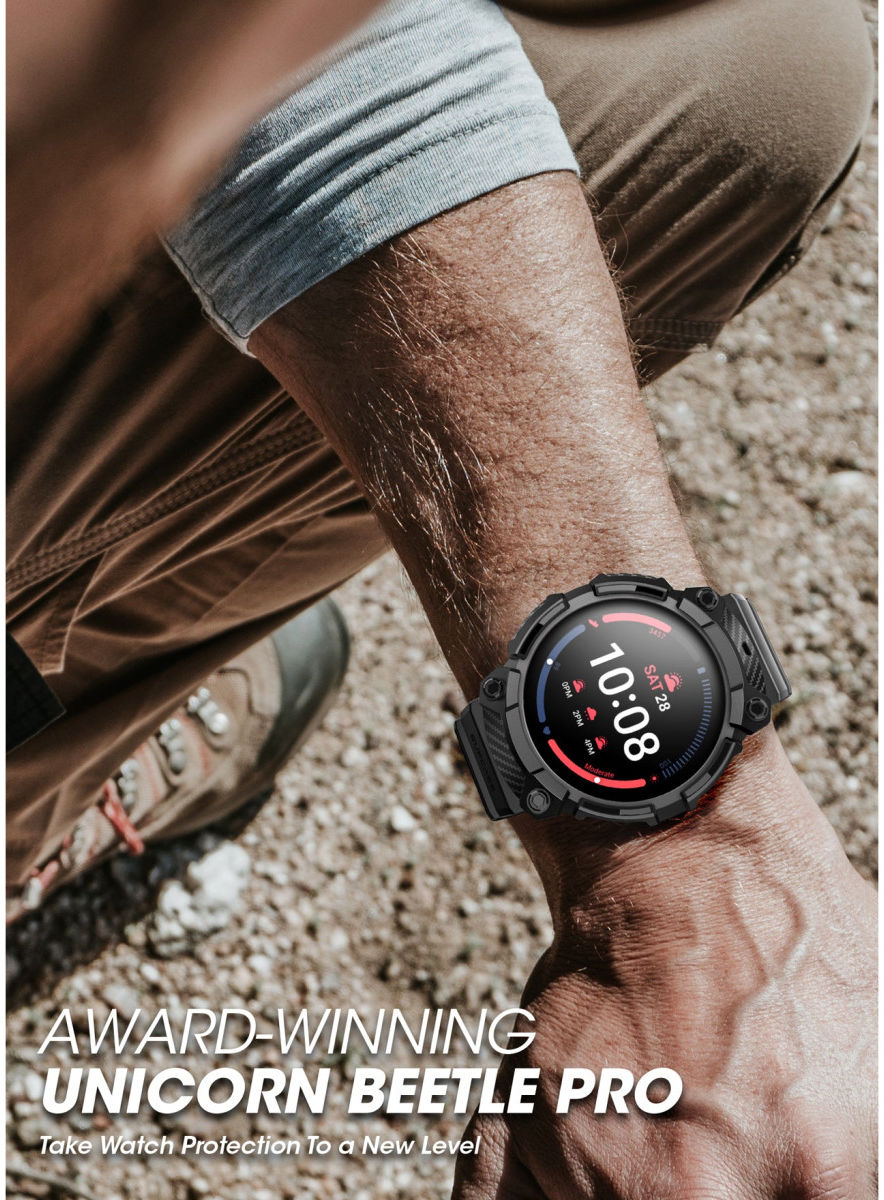 SUPCASE UB Pro - Samsung Galaxy Watch 5 Pro 45MM Hoesje - met Bandje - Zwart afbeelding 7