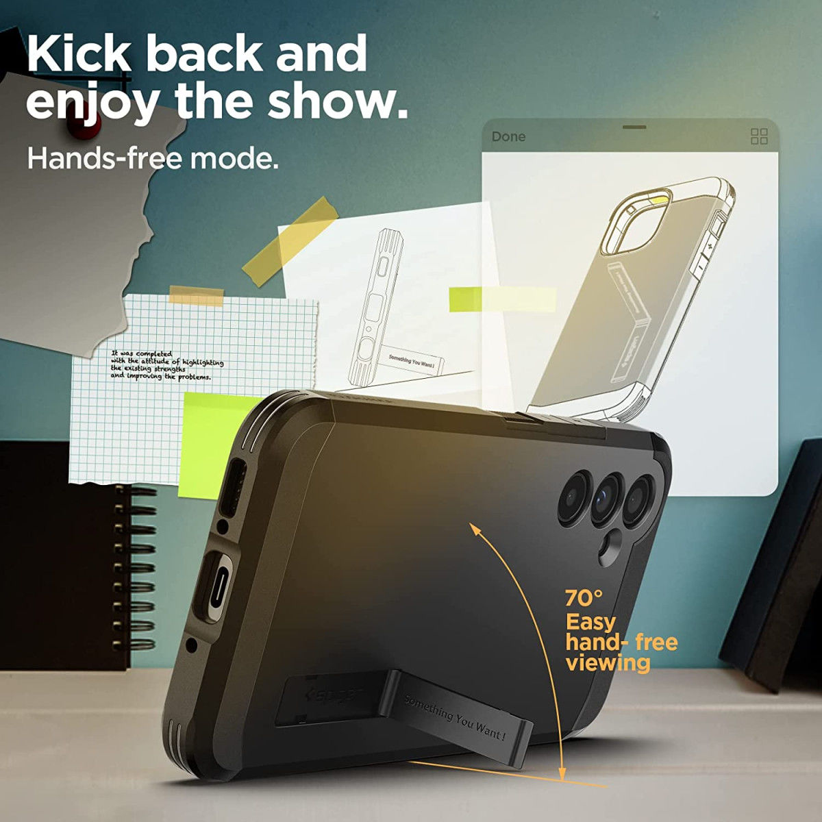 Spigen Tough Armor Samsung Galaxy A54 Hoesje Back Cover Zwart afbeelding 4