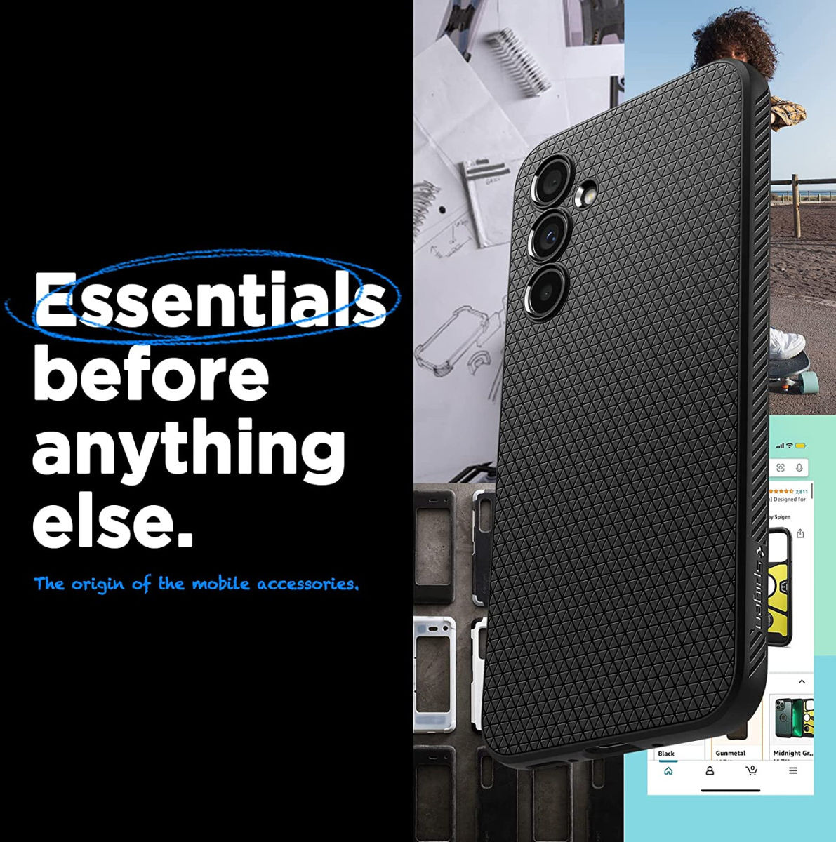 Spigen Liquid Air Samsung Galaxy A54 Hoesje Back Cover Zwart afbeelding 8