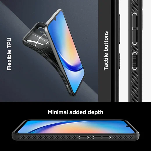 Spigen Liquid Air Samsung Galaxy A34 Hoesje Back Cover Zwart afbeelding 4