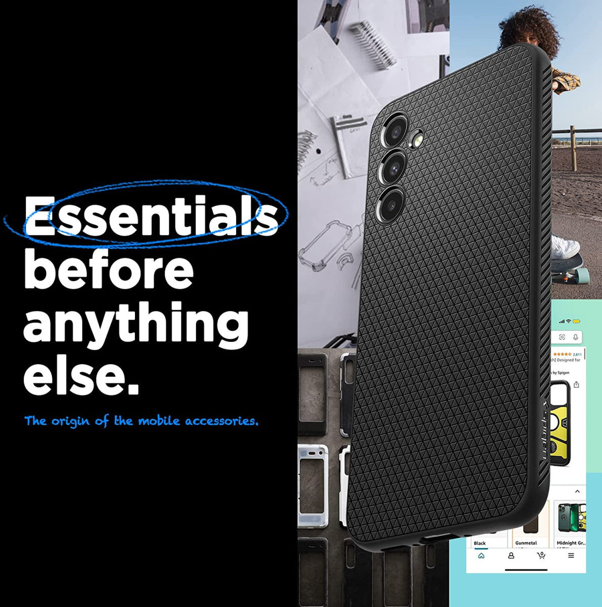 Spigen Liquid Air Samsung Galaxy A34 Hoesje Back Cover Zwart afbeelding 8