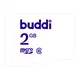 Buddi MicroSD Geheugenkaart met SD Kaart Adapter 2GB Wit afbeelding 1