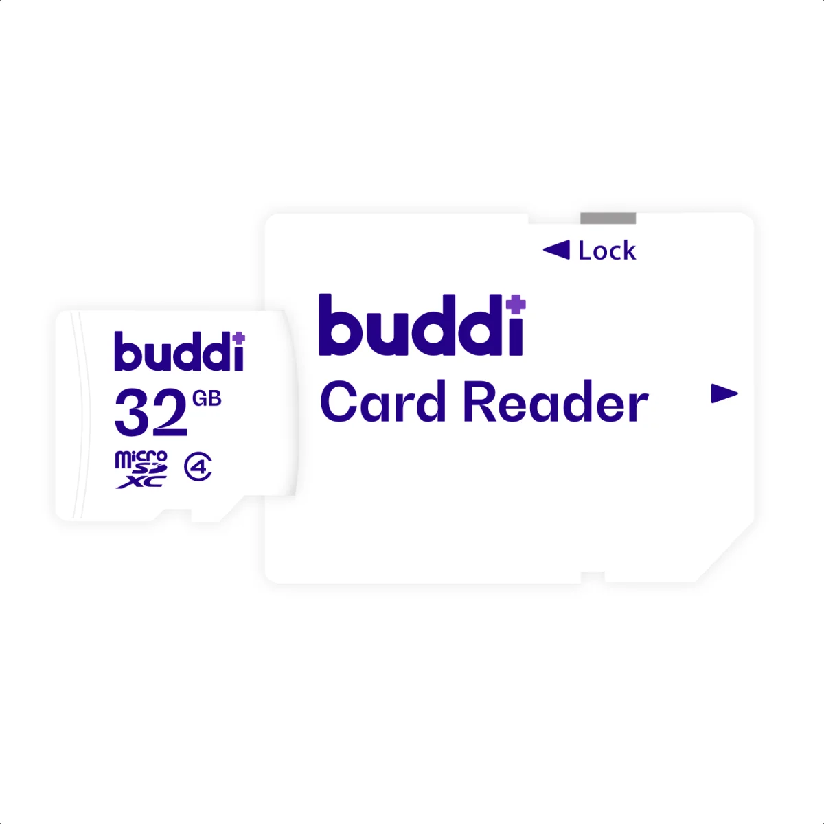 Buddi MicroSDXC Geheugenkaart met SD Kaart Adapter 32GB Wit afbeelding 2