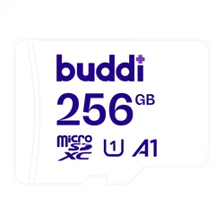 Buddi MicroSDXC Geheugenkaart met SD Kaart Adapter 256GB Wit afbeelding