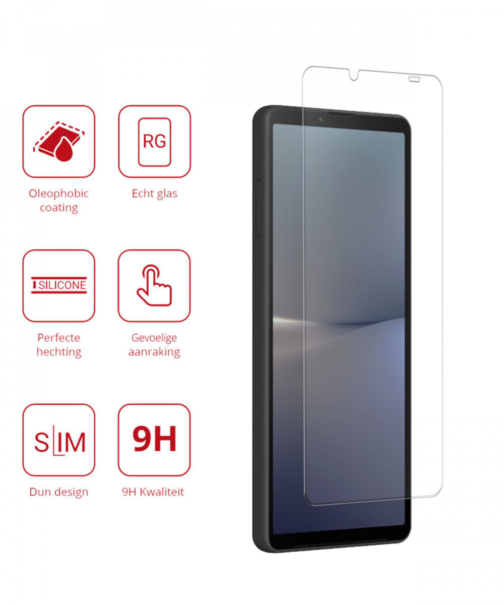 Rosso Sony Xperia 10 V 9H Tempered Glass Screen Protector afbeelding 2