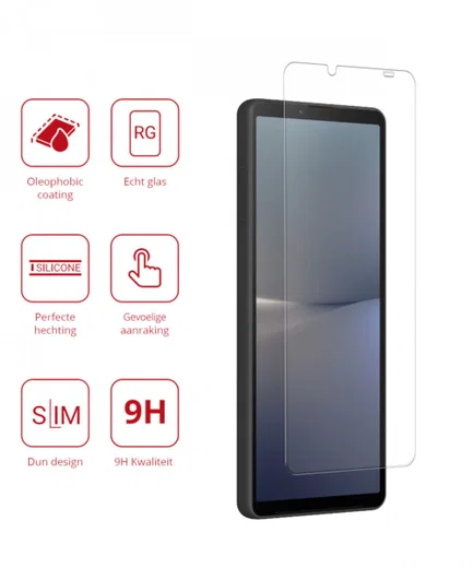 Rosso Sony Xperia 10 V 9H Tempered Glass Screen Protector afbeelding 2