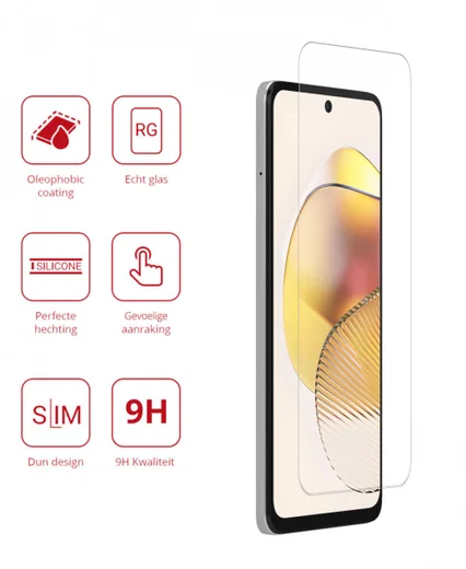 Rosso Motorola Moto G73 9H Tempered Glass Screen Protector afbeelding 2