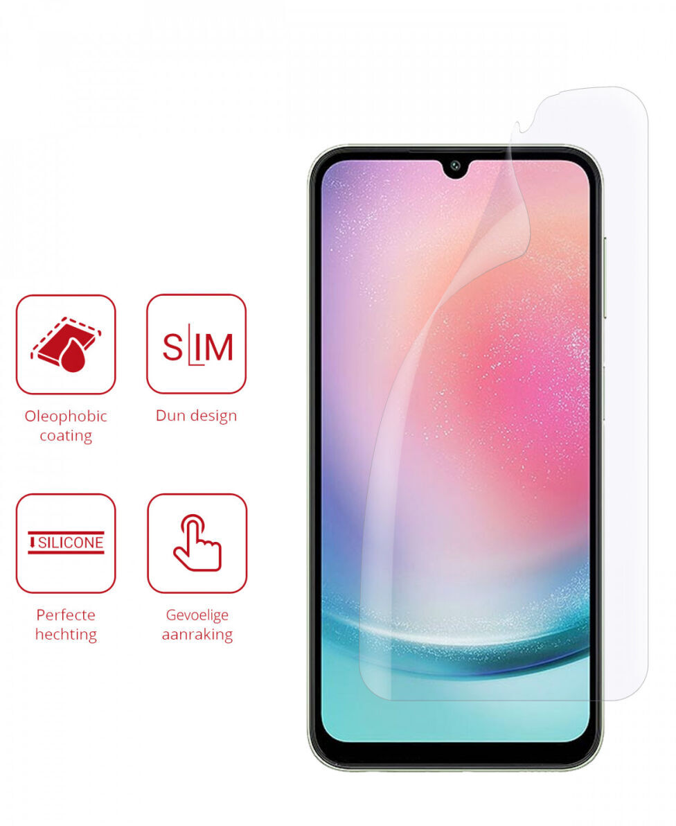 Rosso Samsung Galaxy A24 Screen Protector Ultra Clear Duo Pack afbeelding 2