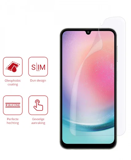 Rosso Samsung Galaxy A24 Screen Protector Ultra Clear Duo Pack afbeelding 2