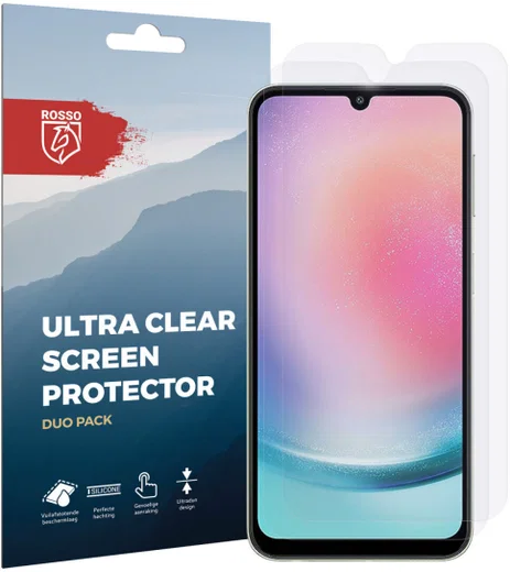 Rosso Samsung Galaxy A24 Screen Protector Ultra Clear Duo Pack afbeelding 7