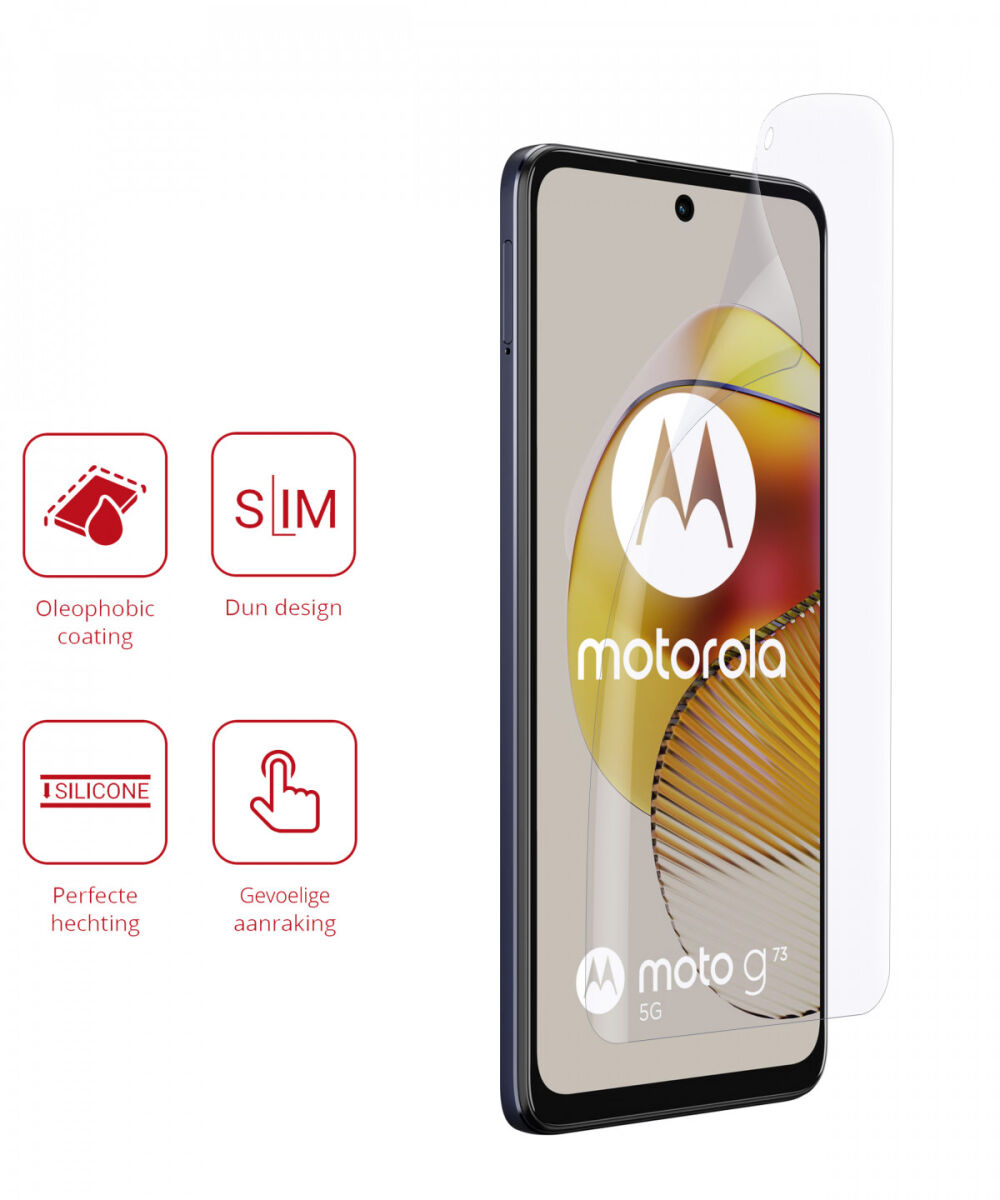 Rosso Motorola Moto G73 Screen Protector Ultra Clear Duo Pack afbeelding 2