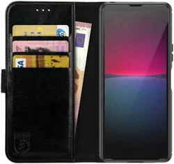 Rosso Element Sony Xperia 10 V Hoesje Book Cover Wallet Zwart afbeelding
