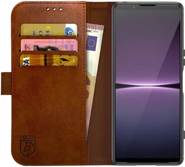 Rosso Element Sony Xperia 1 V Hoesje Book Cover Wallet Bruin