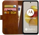 Rosso Element Motorola Moto G73 Hoesje Book Cover Wallet Bruin