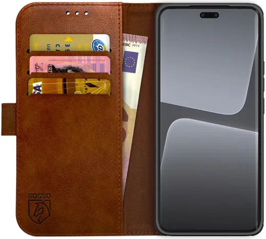 Rosso Element Xiaomi 13 Lite Hoesje Book Cover Wallet Bruin afbeelding 1