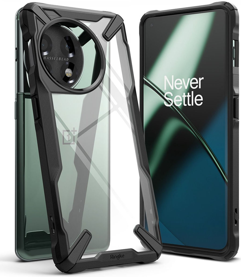 Ringke Fusion X OnePlus 11 Hoesje Back Cover Zwart afbeelding 2
