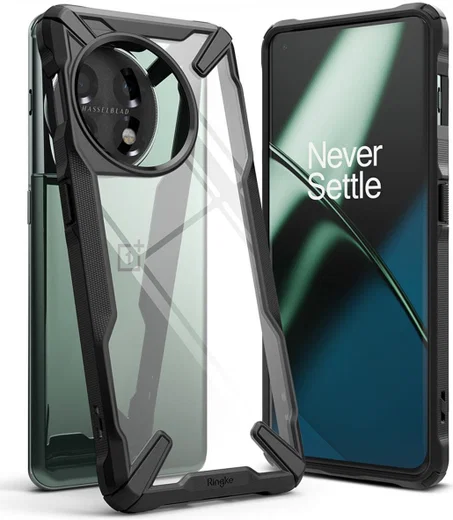Ringke Fusion X OnePlus 11 Hoesje Back Cover Zwart afbeelding 2