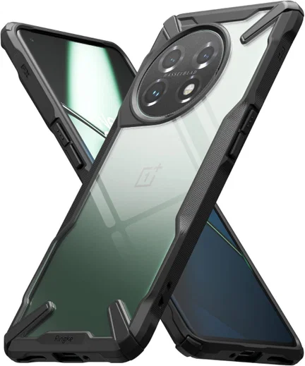 Ringke Fusion X OnePlus 11 Hoesje Back Cover Zwart afbeelding 11