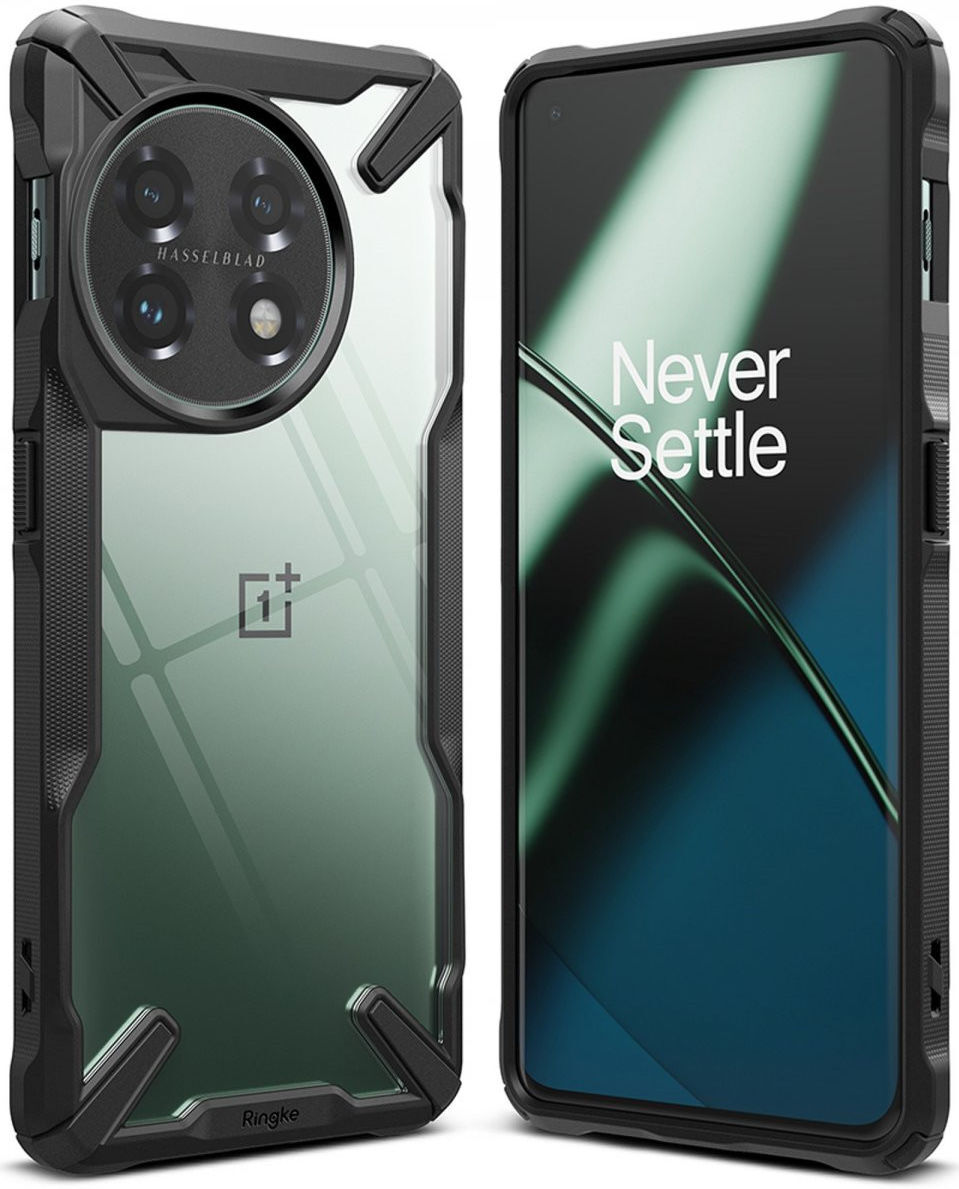 Ringke Fusion X OnePlus 11 Hoesje Back Cover Zwart afbeelding 1