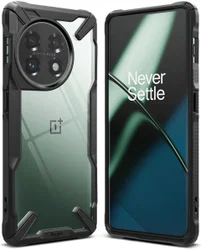 Ringke Fusion X OnePlus 11 Hoesje Back Cover Zwart afbeelding