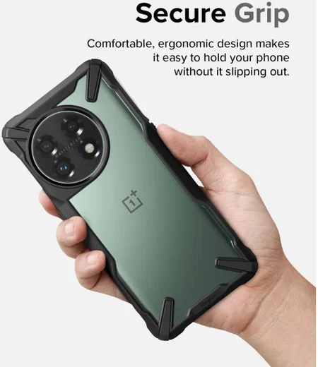Ringke Fusion X OnePlus 11 Hoesje Back Cover Zwart afbeelding 5