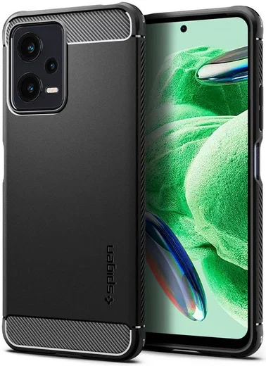 Spigen Rugged Armor Xiaomi Redmi Note 12 5G / Poco X5 Hoesje Zwart afbeelding 1