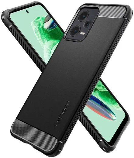 Spigen Rugged Armor Xiaomi Redmi Note 12 5G / Poco X5 Hoesje Zwart afbeelding 12