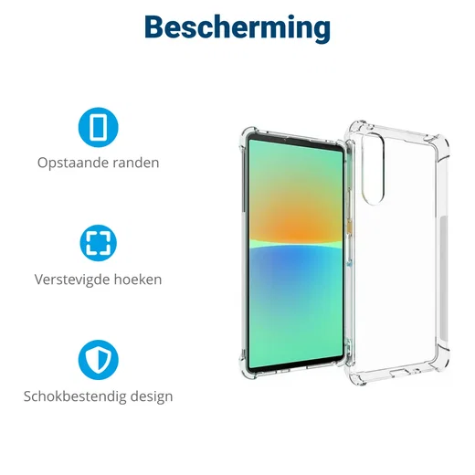 Sony Xperia 10 V Hoesje Schokbestendig en Dun TPU Transparant afbeelding 5