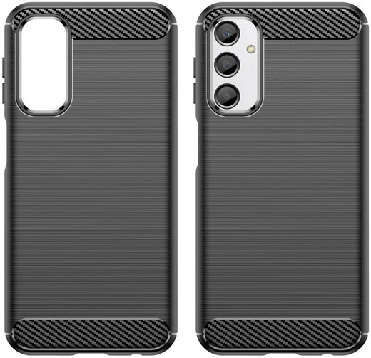 Samsung Galaxy A24 Hoesje Geborsteld TPU Flexibele Back Cover Zwart afbeelding 2
