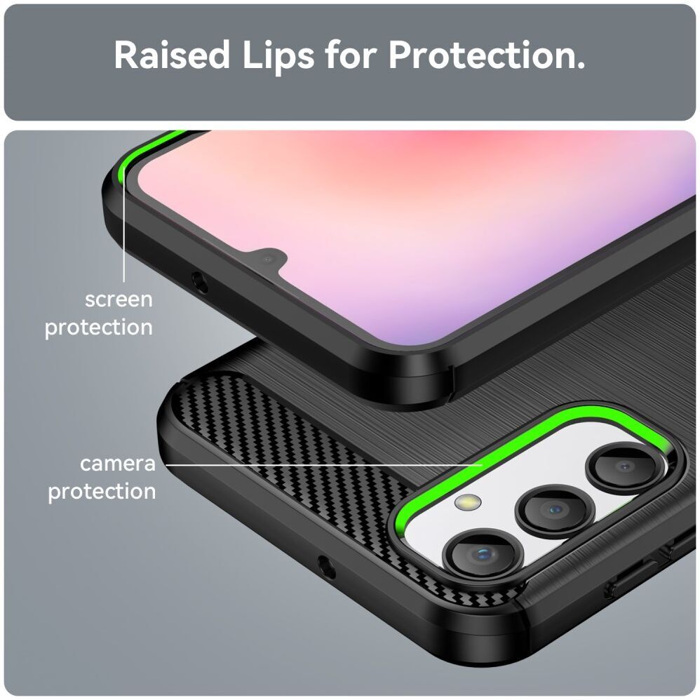Samsung Galaxy A24 Hoesje Geborsteld TPU Flexibele Back Cover Zwart afbeelding 7