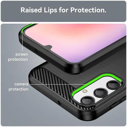 Samsung Galaxy A24 Hoesje Geborsteld TPU Flexibele Back Cover Zwart afbeelding 7