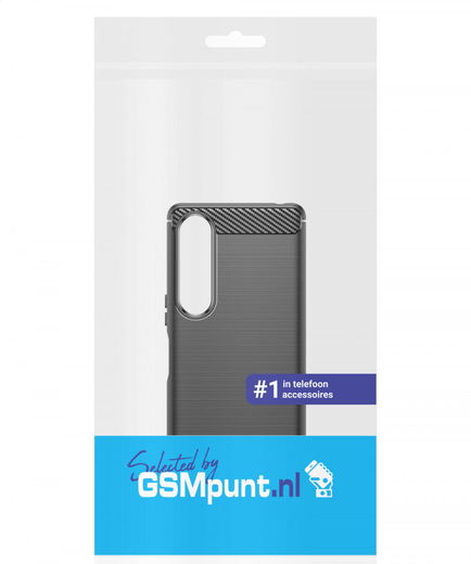 Sony Xperia 1 V Hoesje Geborsteld TPU Flexibele Back Cover Zwart afbeelding 9