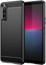 Sony Xperia 10 V Hoesje Geborsteld TPU Flexibele Back Cover Zwart