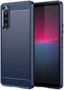 Sony Xperia 10 V Hoesje Geborsteld TPU Flexibele Back Cover Blauw