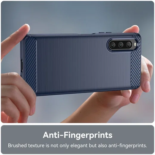 Sony Xperia 10 V Hoesje Geborsteld TPU Flexibele Back Cover Blauw afbeelding 6