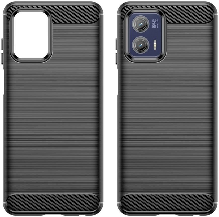 Motorola Moto G73 Hoesje Geborsteld TPU Flexibele Back Cover Zwart afbeelding 9