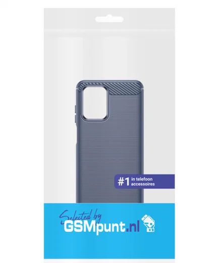 Motorola Moto G73 Hoesje Geborsteld TPU Flexibele Back Cover Blauw afbeelding 10