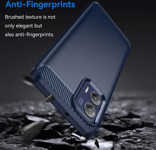Motorola Moto G73 Hoesje Geborsteld TPU Flexibele Back Cover Blauw afbeelding 4