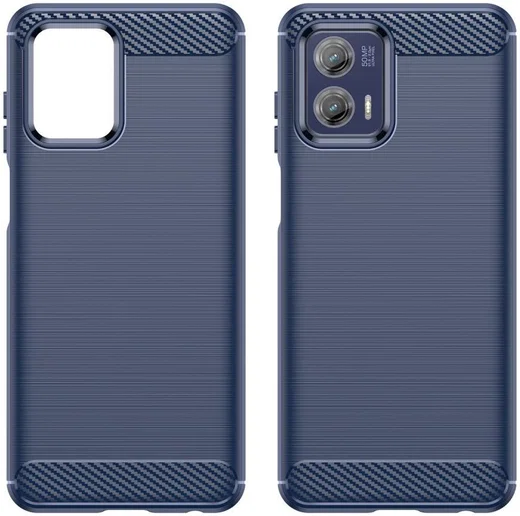 Motorola Moto G73 Hoesje Geborsteld TPU Flexibele Back Cover Blauw afbeelding 9