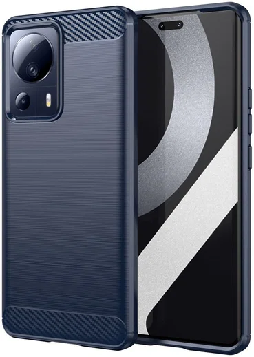 Xiaomi 13 Lite Hoesje Geborsteld TPU Flexibele Back Cover Blauw afbeelding 1